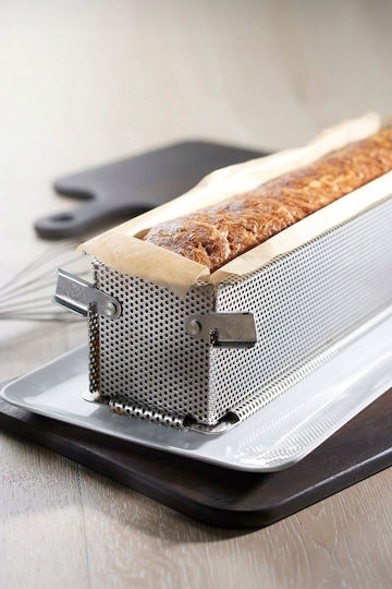 De Buyer Bakeware Tin for Bread Made of Stainless Steel 24x5x6cm