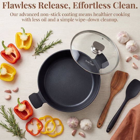 Swiss Haus Aluminum Pan with Lid with Non-Stick Coating 40cm