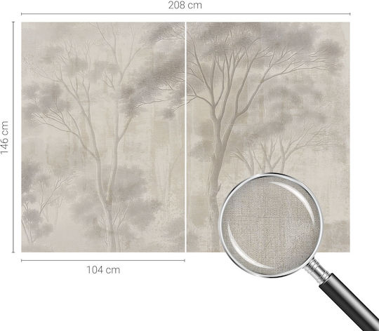Selbstklebende Tapete Wand Beige 208x146cm
