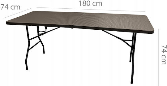 Foldable Catering Table 180x74x74 Technorattan Foldable Catering Table 180x74x74 Technorattan