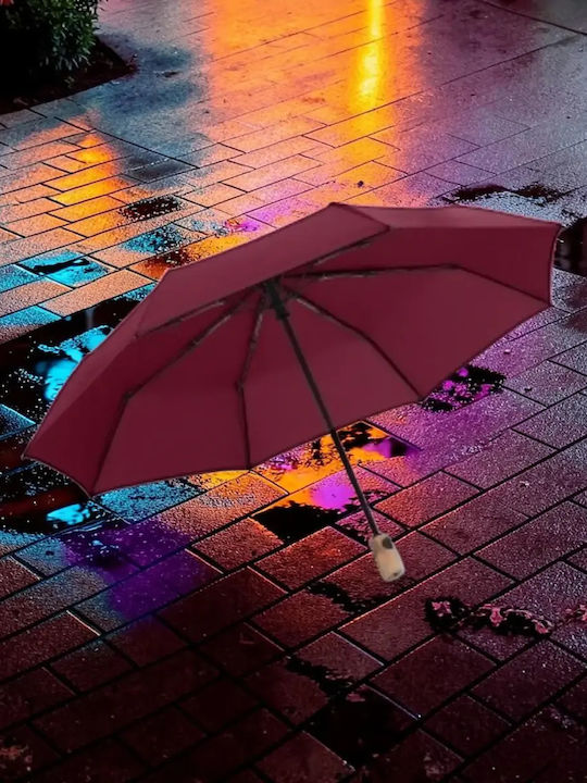 Knirps Automatischer Kompakt Regenschirm Burgundisch