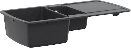 vidaXL Επικαθήμενος Νιπτήρας Πορσελάνης 96x50x31cm Γρανίτης