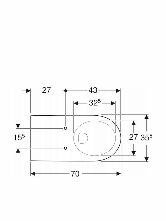 Geberit Λεκάνη Κρεμαστή Rimless με Καζανάκι Λευκή 4025410754134