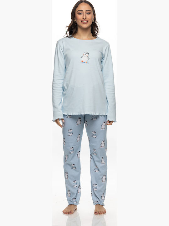 Galaxy Winter Women's Pyjamas Set Baby Blue