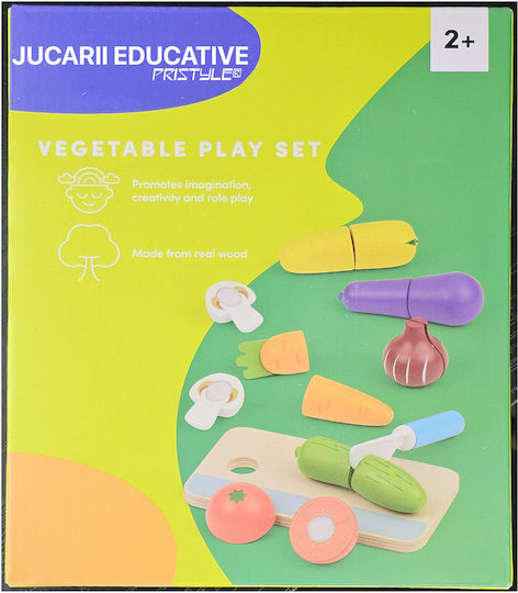 Jucărie Fructe și Legume din Lemn pentru 3+ Ani