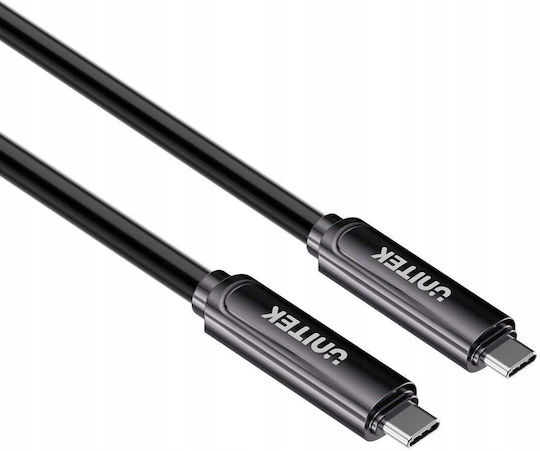 Unitek Cablu Video USB-C Masculin - USB-C 60W PD Negru 7m