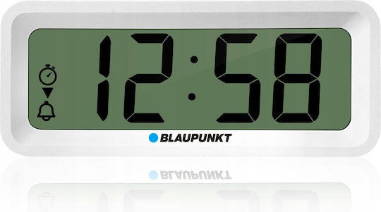 Blaupunkt Blaupunkt Tischuhr Digital Metallisch mit Wecker Weiß