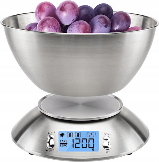 LTC Audio Digitale Küchenwaage bis 5kg Silber