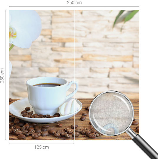 Selbstklebende Tapete Wand Braun 250x250cm