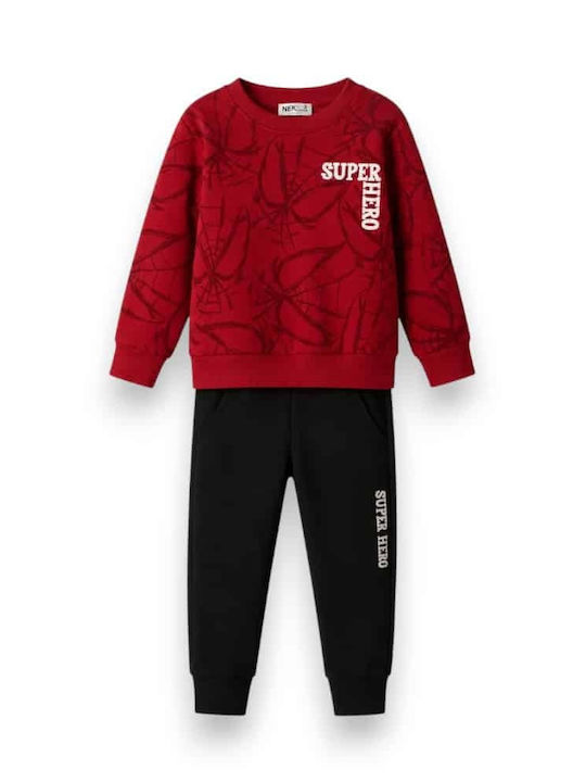 Kids Tracksuit Set With Top Red 2 Pieces