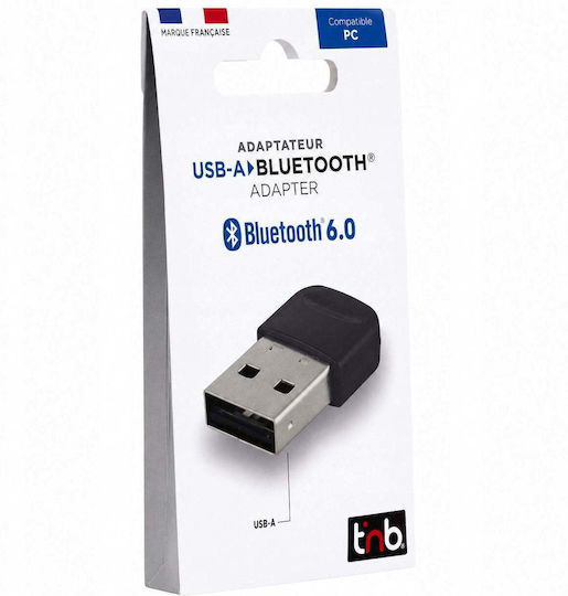Tnb Адаптер Bluetooth 6.0 USB-A За PC Windows 11 10 8 7 Разстояние 20 M