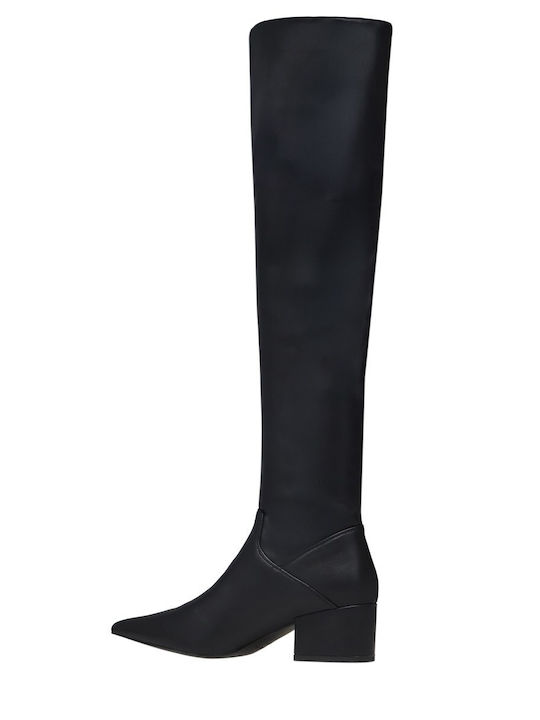 Leder Damenstiefel Schwarz