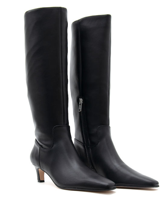 Damenstiefel mit Mittelhohem Absatz Schwarz