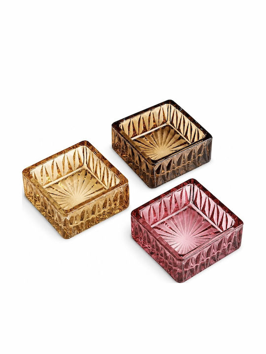 Set Kerzenhalter Glas für Teelichter 3 Stück