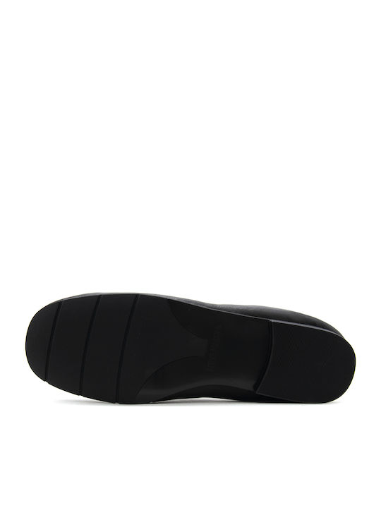 Damen Mokassins Aus Leder In Schwarz Farbe