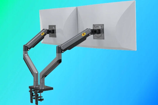 Fiber Novelty G35 Computer Monitor Ständer für 2 Bildschirme bis 32" mit Verlängerungsarm