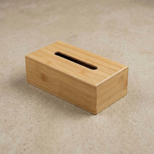 ikonka Държач за Кърпички Дървен Кафяв 25x13x8.5см