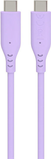 PremiumCord Cablu USB 2.0 USB-C tată - USB-C 60W PD Violet 1.5m