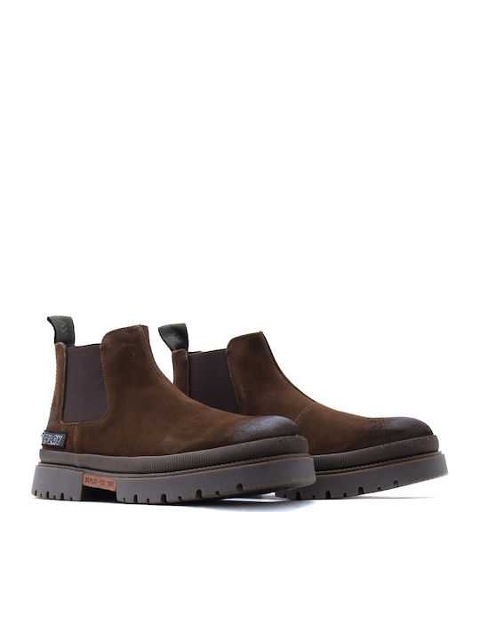 Suede Chelsea Brown Boots