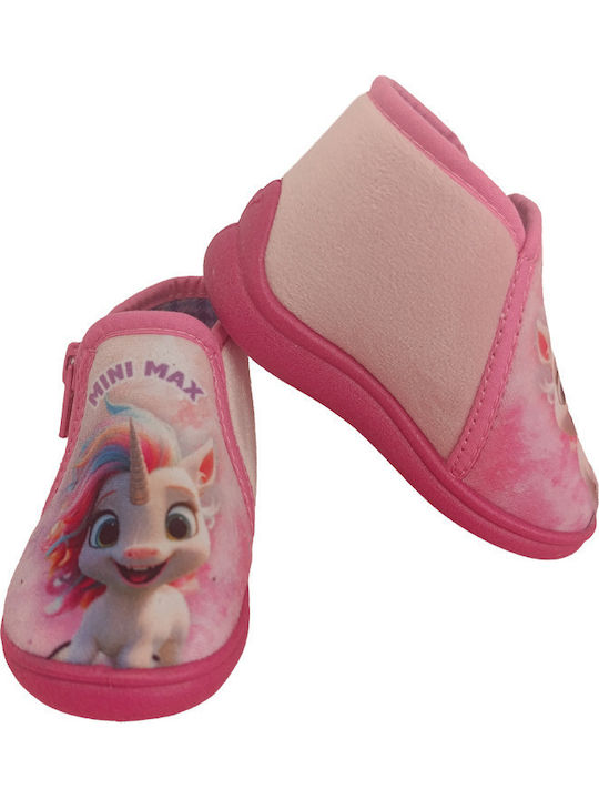 Anatomische Kinderhausschuhe Stiefel Rosa