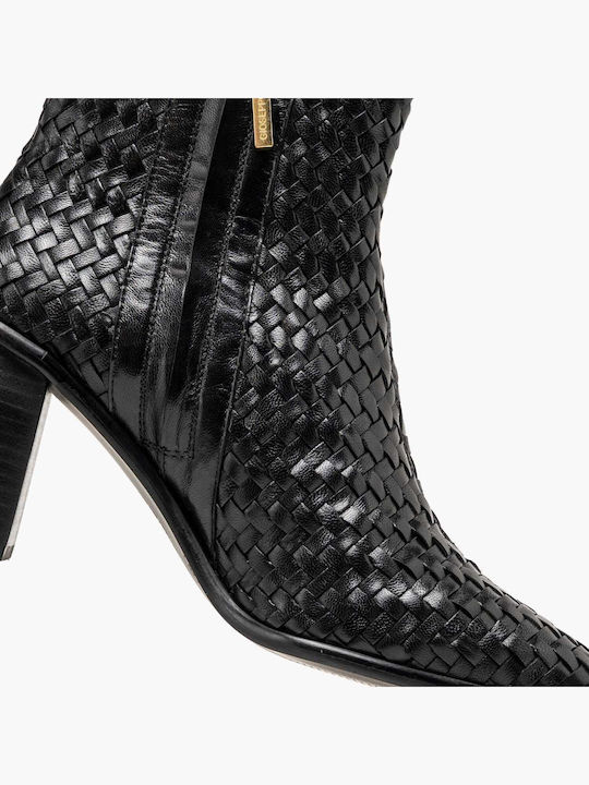 Leather Women's Ankle Boots Black