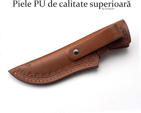 Cuțit Teacă Cuțit De Buzunar Fabricat Din Piele Pu De Înaltă Calitate Durabil Elegant Închidere Securizată Cu Capsă Design Gravurat Lame Până La 11 Cm 18.5 Cm Maro Pristyle