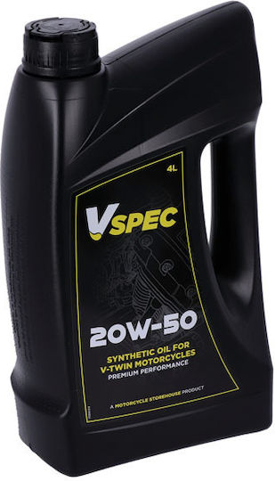 Vspec 20W-50 Синтетично Мотоциклетно Масло за Четиритактови Двигатели 4л
