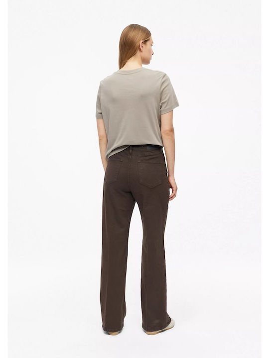 High Rise Women's Jeans Pants Brown