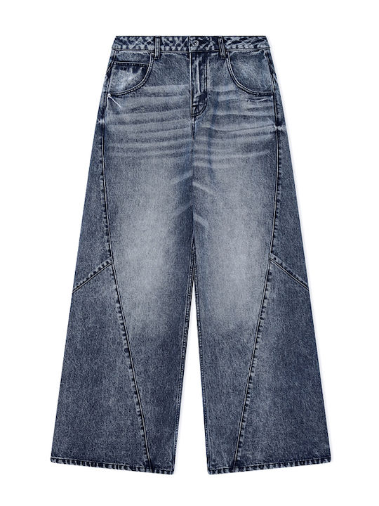 Women's Jean Pants in Wide Leg Style Grey