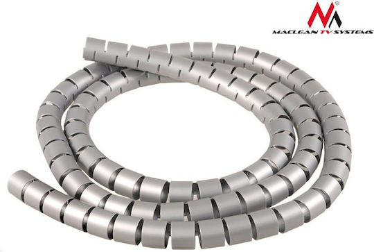 Maclean Mctv-676s Spiral Cable Organizer Protective Cover 25mm X 2m Silver
