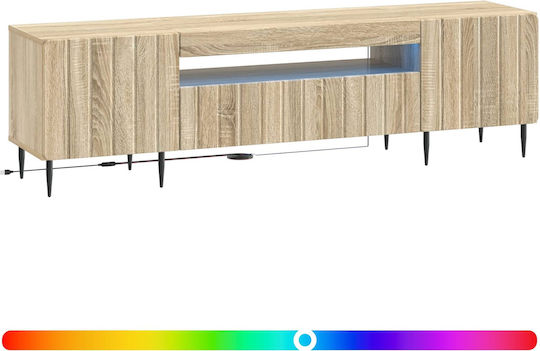 Dulap pentru televizor cu iluminare LED Stejar Sonoma L153xA35xÎ43cm