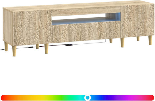 Dulap pentru TV cu Iluminare LED Stejar Sonoma L153xA35xÎ43cm