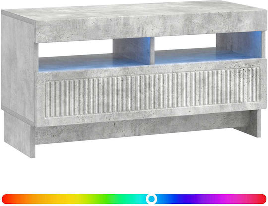 Dulap pentru TV cu Iluminare LED Gri Beton 81x35x43 cm