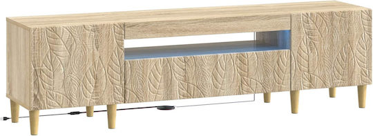 Dulap pentru TV cu Iluminare LED Stejar Sonoma L153xA35xÎ43cm