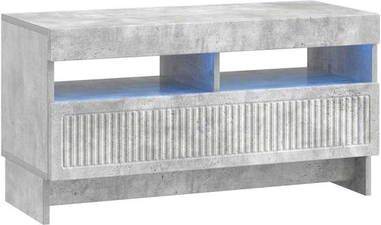 Dulap pentru TV cu Iluminare LED Gri Beton 81x35x43 cm