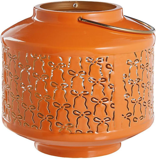 Butlers Laterne Metallisch Orange 18x10cm