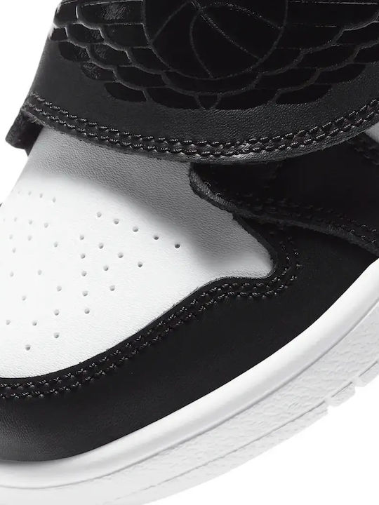 Air Sky 1 Adidași Copii Inalți cu Închidere Hoop & Loop Negri