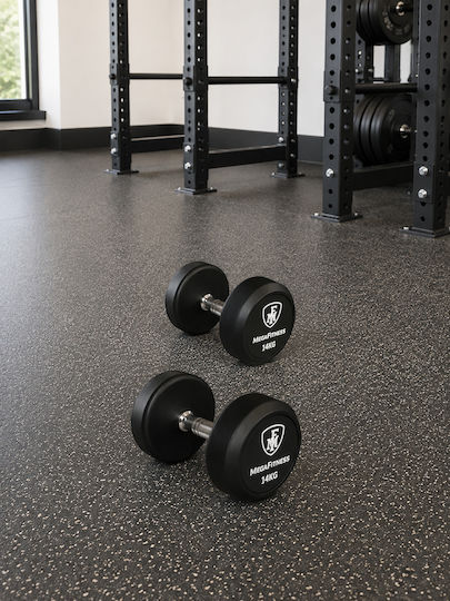 MegaFitness Rundes Gummi-Hantel 1 x 14kg