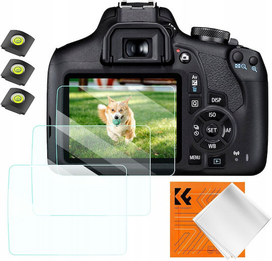 Set 3 Screen Protectors Glass Screen Protector 3x Iso Protector Canon Rebel T7 T6 T5 K&f Concept Sku.2192