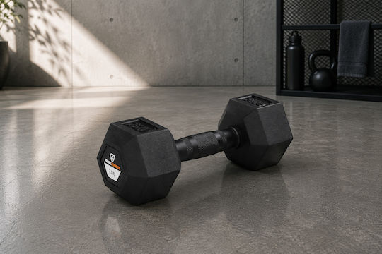 MegaFitness Dumbbell Hexagon Rubber 1 x 6kg