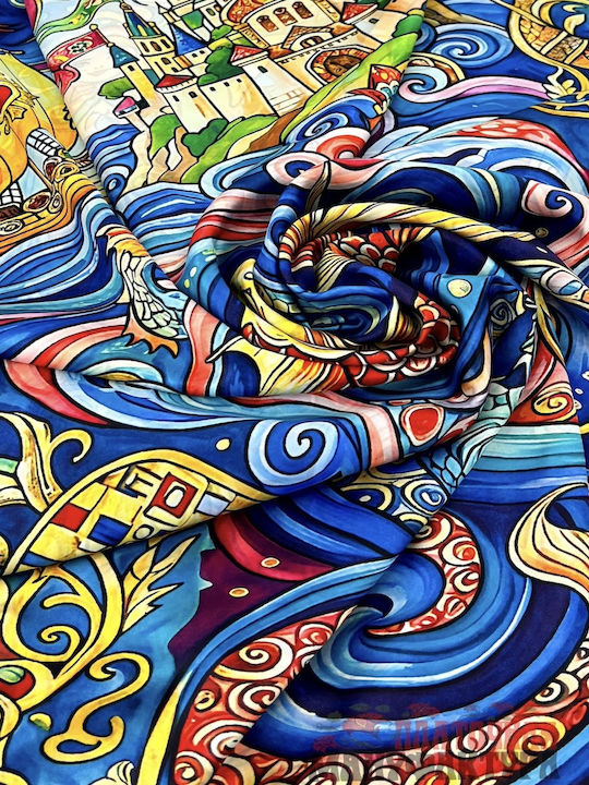 Women's Silk Multicolour Shawl