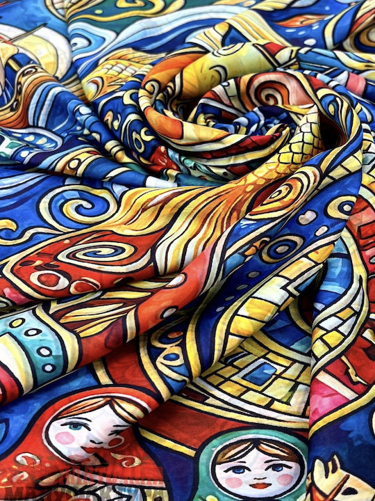 Women's Silk Multicolour Shawl