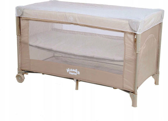 2 Level Playpen with Mattress Beige 126x73cm
