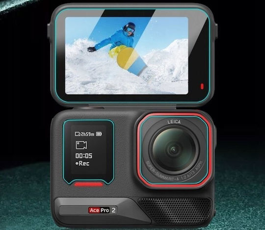 Set De Capac Pentru Obiectiv Puluz Capac Pentru Obiectiv Din Sticlă Securizată + 2x Ecran Lcd Insta360 Ace Pro 2 Pu711t