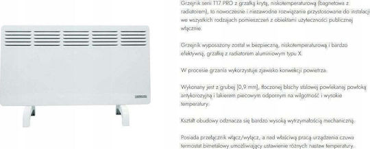 Thermoval T17 Pro Wandkonvektor 500W 75x40cm Weiß