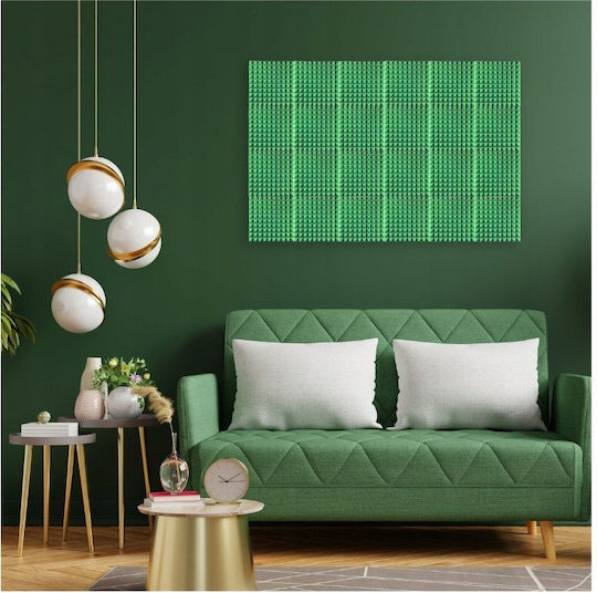 3D Wall Panels Foam Adhesive with Glue Green 50x50x5cm 10 Pieces