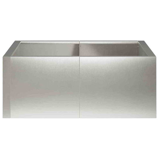 vidaXL Garden Fencing Material Made of Steel 100x100x50cm 4 Pieces Silver