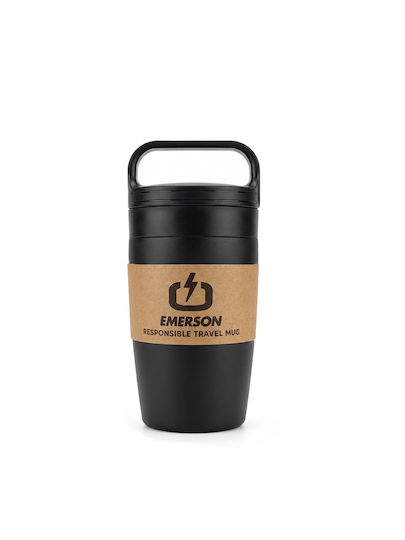 Emerson Thermos Glass Plastic / Stainless Steel BPA Free 350ml Eco-Friendly