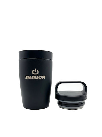 Emerson Thermos Glass Plastic / Stainless Steel BPA Free 350ml Eco-Friendly