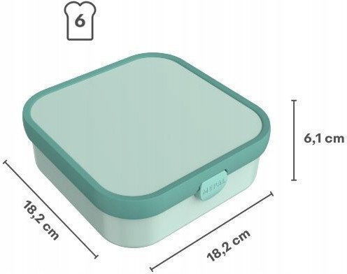 Rosti Mepal Campus Kunststoff Kinderlebensmittelbehälter Dinosaurier 1,65l 18,2 x 18,2 x 6,1cm